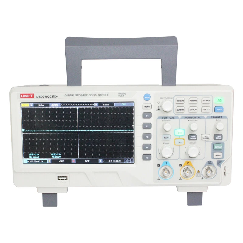 UNI-T UTD2102CEX+ Digital Storage Oscilloscope 2CH 100Mhz 1GSa/s Depth 64kpts U - Image 3 of 4