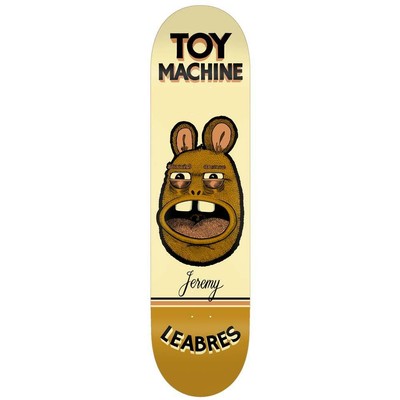 Toy Machine Leabres Pen N Ink Skateboard Deck Cream 8.25''
