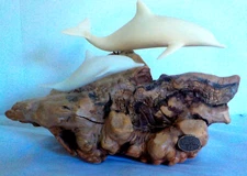 Dolphins Statue  John Perry  "Mom and Baby"