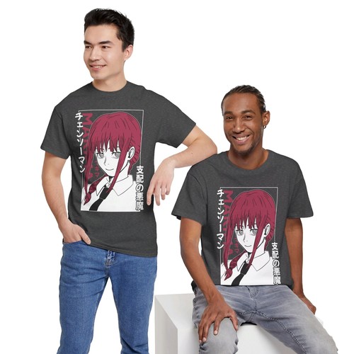 Makima Chainsaw Man Shirt Anime Tee T-Shirt Pochita Horror Manga Otaku Denji CSM - Picture 43 of 68
