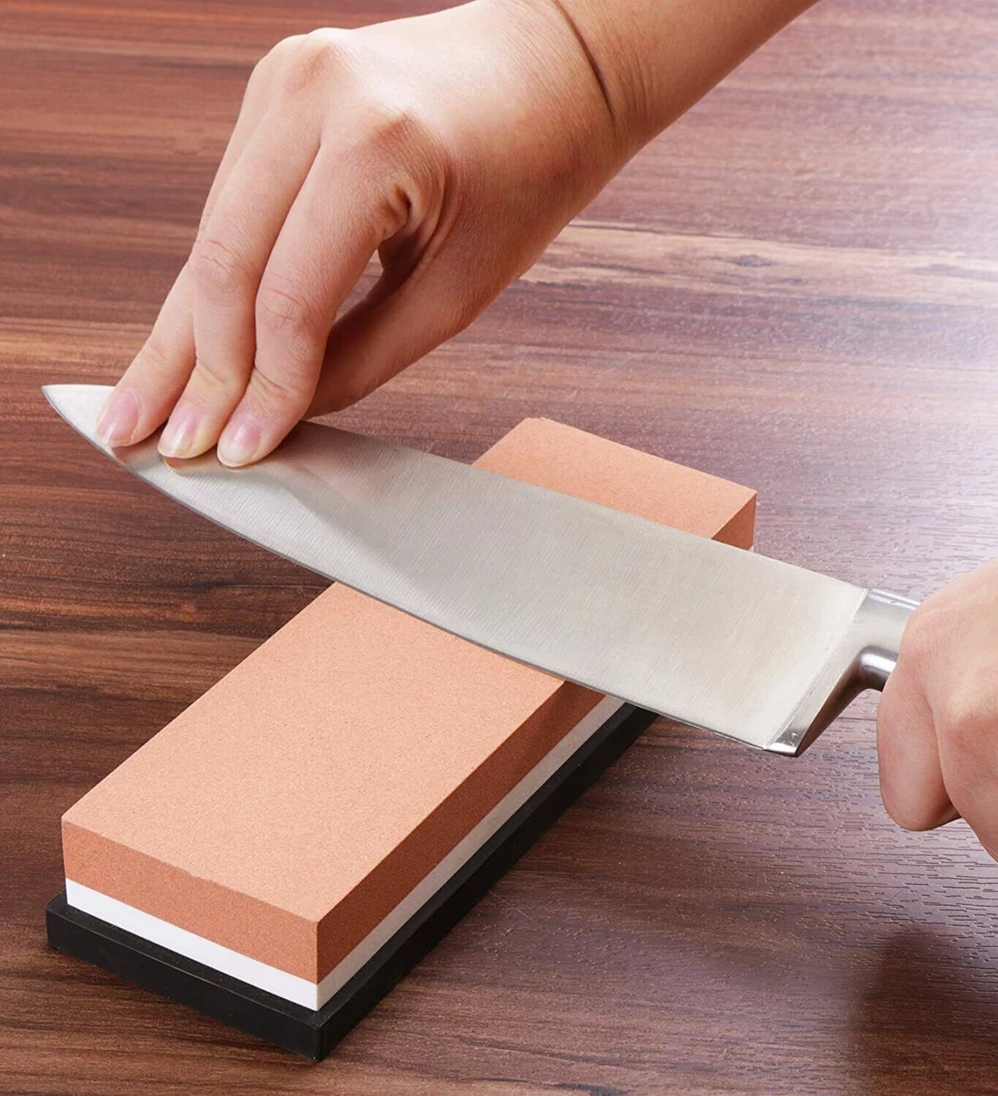 Whetstone Kitchen Knife Sharpening Stone 2 Side Grit 600/1000 NonSlip  RubberBase