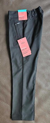 Marks and Spencer Mädchen Schulhose SCHWARZ schmales Bein schmale Passform Alter 4-5 Jahre