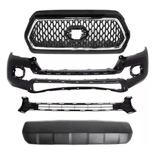 Front Bumper Cover Kit For 2016-2023 Toyota Tacoma With Grilles & Bumper Valance