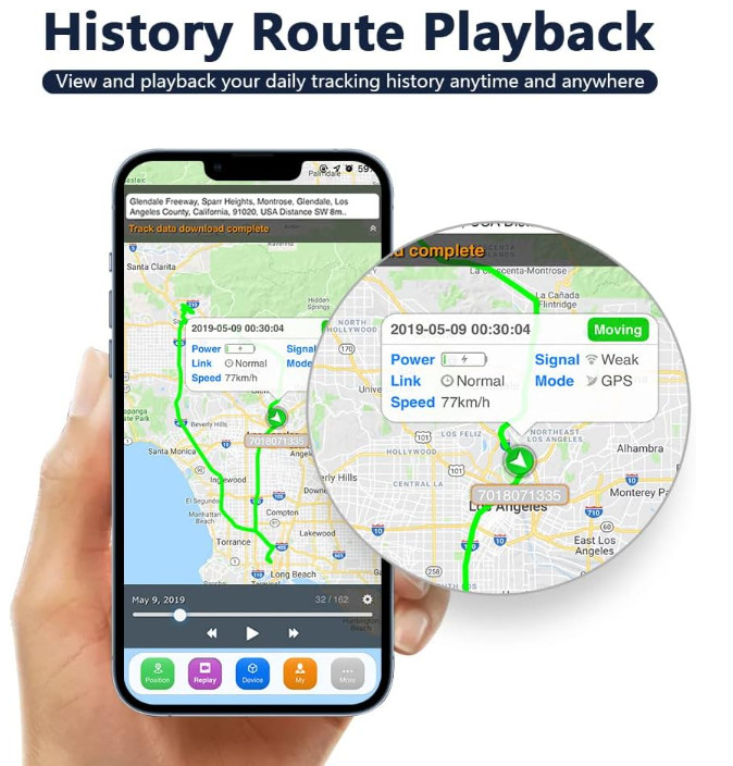 Real-Time Live Waterproof GPS Tracker - Mini Car Locator - No Monthly Fees