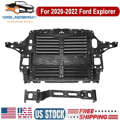 For 2020-23 Ford Explorer Front Bumper Grille Radiator Support Panel Air Shutter