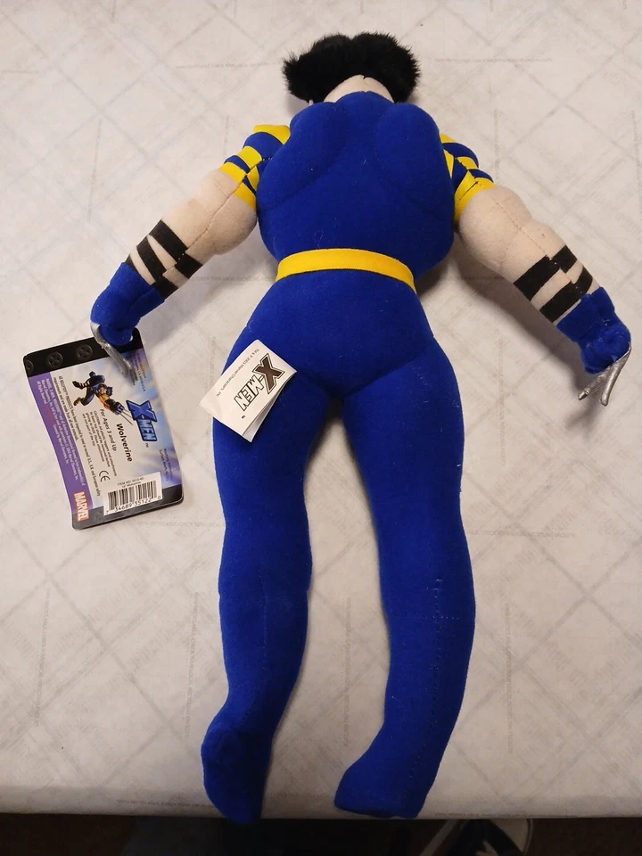 Marvel Xmen Kelly Toy Wolverine Plush 2003 W/ Tags - Image 3 of 4