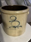 Stoneware crock with cobalt blue '2' decoration by Red Wing Pottery — photo 1