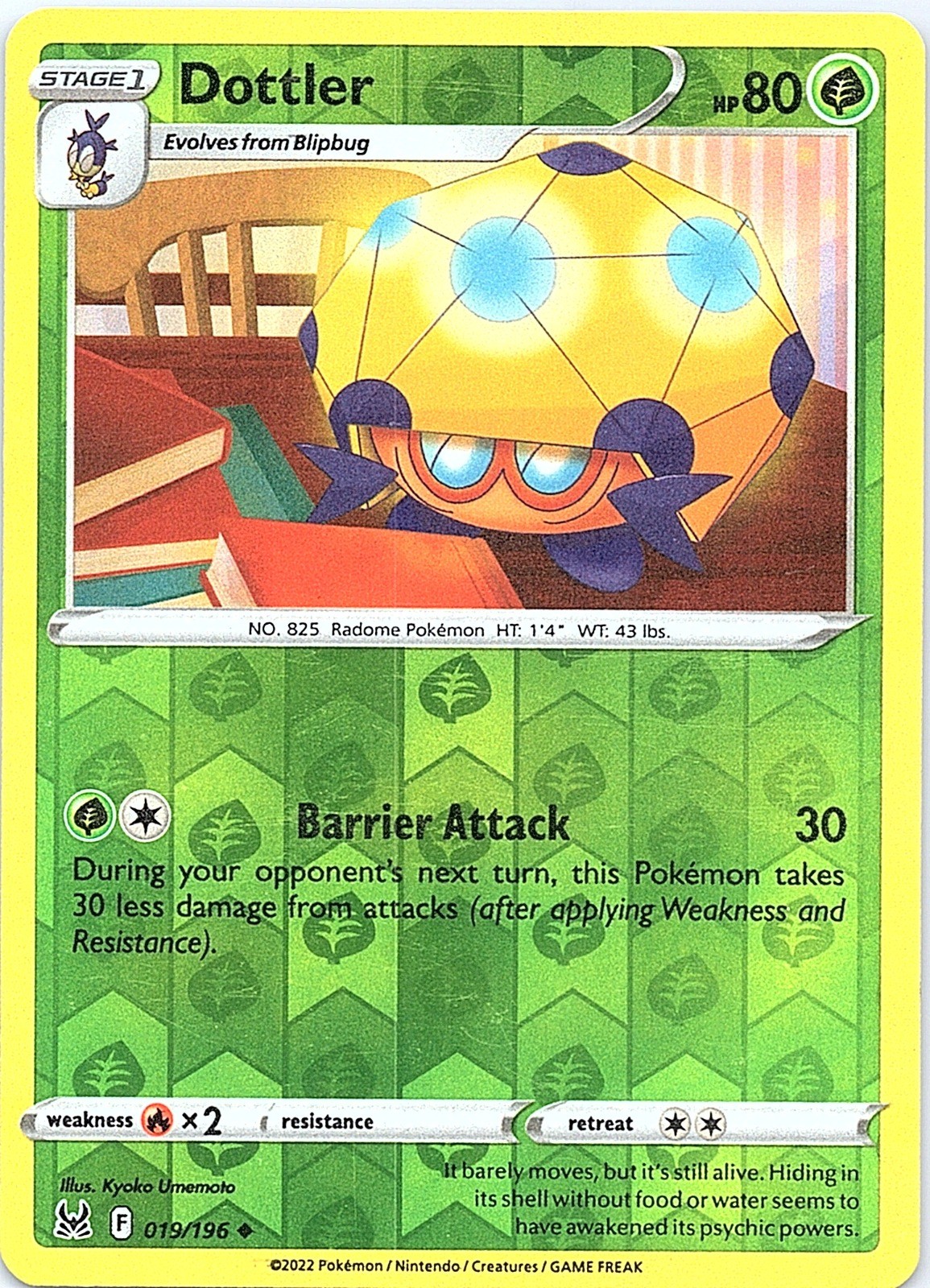 Dottler Reverse Holo Uncommon SWSH11: Lost Origin 019/196 LP