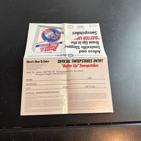 JALECO Bases Loaded 2 Nintendo NES Game Sweepstakes 1989 Entry Insert JAL-L2-US