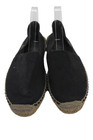 Saint Laurent Mens Canvas Embroidered Espadrille Flats Black Size 42 12 — photo 2