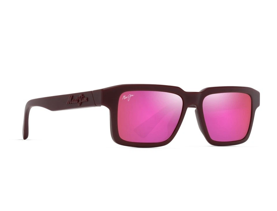 Очки солнцезащитные Maui Jim MJ0635S003 Kahiko заявленные матовая бордовая оправа яркие - Изображение 4 из 4