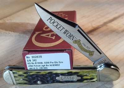 Case XX 61549L Pocket Worn 25th Anniversary Jigged Olive Green