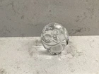 Steuben Glass Crystal Owl Hand Cooler Paperweight Figurine Signed Tilted Head