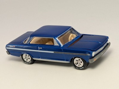 2001 Johnny Lightning Super Chevy Blue '65 Nova SS W/RR Diecast