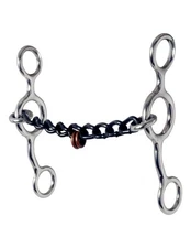 Reinsman Bit Junior Cowhorse Chain Pacifiers Stage B Silver 345