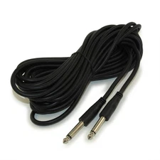 25ft 1/4inch MONO (TS) Guitar Cable  Male to Male  28AWG  Nickel Plated