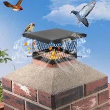 Heavy Duty 9”x9” Chimney Cap Stainless Steel Flue Vent Cover Fireplace Protector