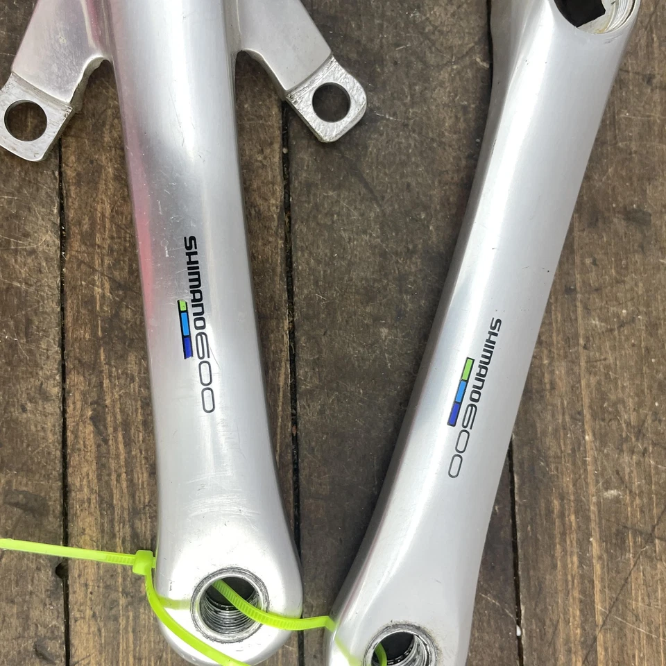 Vintage Shimano 600 FC-6400 Crank Arms 170mm 130 BCD Square Taper Japan 5 Bolt - Image 2 of 4
