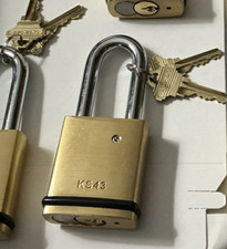 Schlage KS43F2300 Brass Padlock 2" Shackle "C" Keyway Cylinder New - No Box