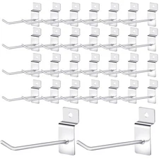 Elesunory 100 Pcs 4 Inch Slat Wall Hooks: Slat Wall, Gridwall & Pegboard Disp...