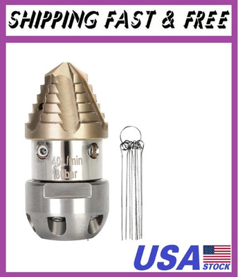 #ad 3 8 Sewer Jetter Nozzle for 40 L min Pressure Washer 360 Degree 3 8 NPT Sewer $103.99