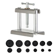 Watch Repair Press Tool for Back Case Covers with 12 Interchangeable ABS Molds