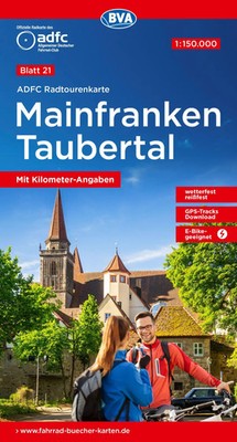 ADFC-Radtourenkarte 21 Mainfranken Taubertal 1:150.000, reiß- und wetterfest,...