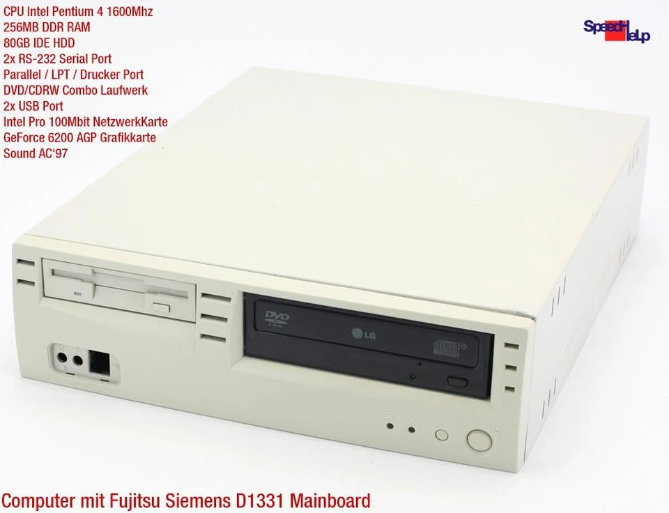 Pc Computer Fujitsu Siemens D1331 I845d 2xrs-232 Parallel Windows 98 80gb Intel - Image 2 of 4