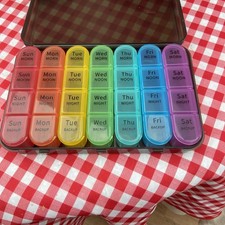 Organisateur de récipient hebdomadaire de rangement 7 jours boîte à pilules distributeur étui à comprimés médicament