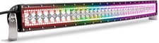 Nicoko Straight 240w 42inch Led Light Bar With Flowing Chasing Rgb Halo 10 Color