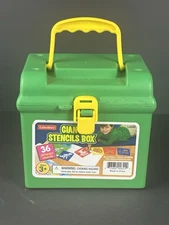 Lakeshore 36 Giant Stencils w/ Plastic Storage Box-Arts and Crafts-12/Color