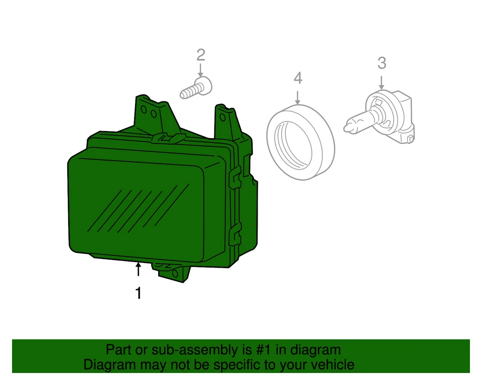 Unidad de luz antiniebla original Honda Ridgeline 2009-2014 R 33901-SJC-A01 Foto 2 de 3