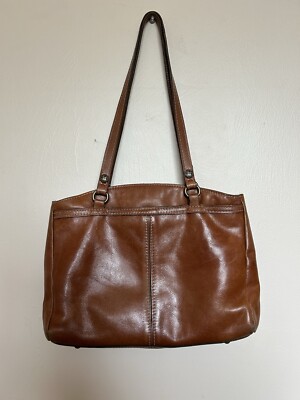 Patricia Nash Poppy Tote Bag Purse Leather Top Zipper Suede Lining  *Pre-owned*