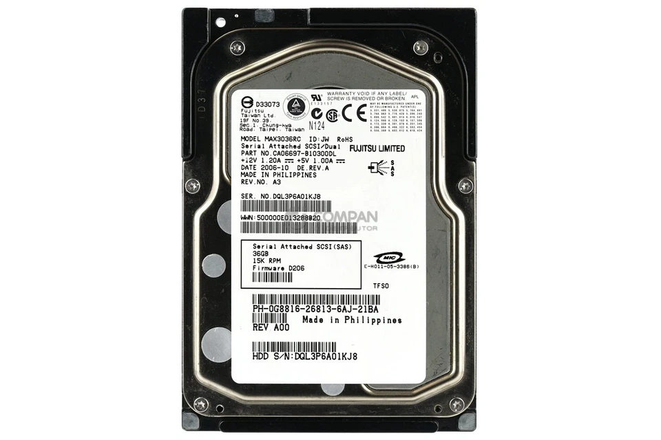 G8816 DELL HDD 36GB 15K SAS 3G 3.5" LFF HOT-SWAP - Image 3 of 4
