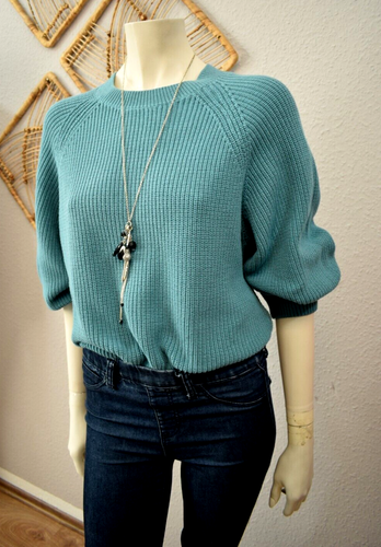 NUEVO💙 C&A 💙 Jersey de punto acanalado casual M 38 40 Petrol colección actual 💙 - Imagen 9 de 11