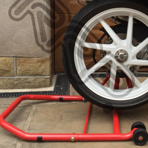 Rear Single Sided Paddock Stand Red For Honda VFR400 NC30 RVF400 NC35 - Picture 4 of 5