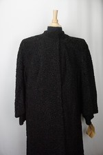 Luxury Vintage 1947 Handmade Black Persian Fur Long Coat