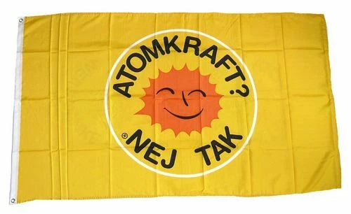 Flagge / Fahne Atomkraft Nej Tak Hissflagge 90 x 150 cm - Bild 1 von 1