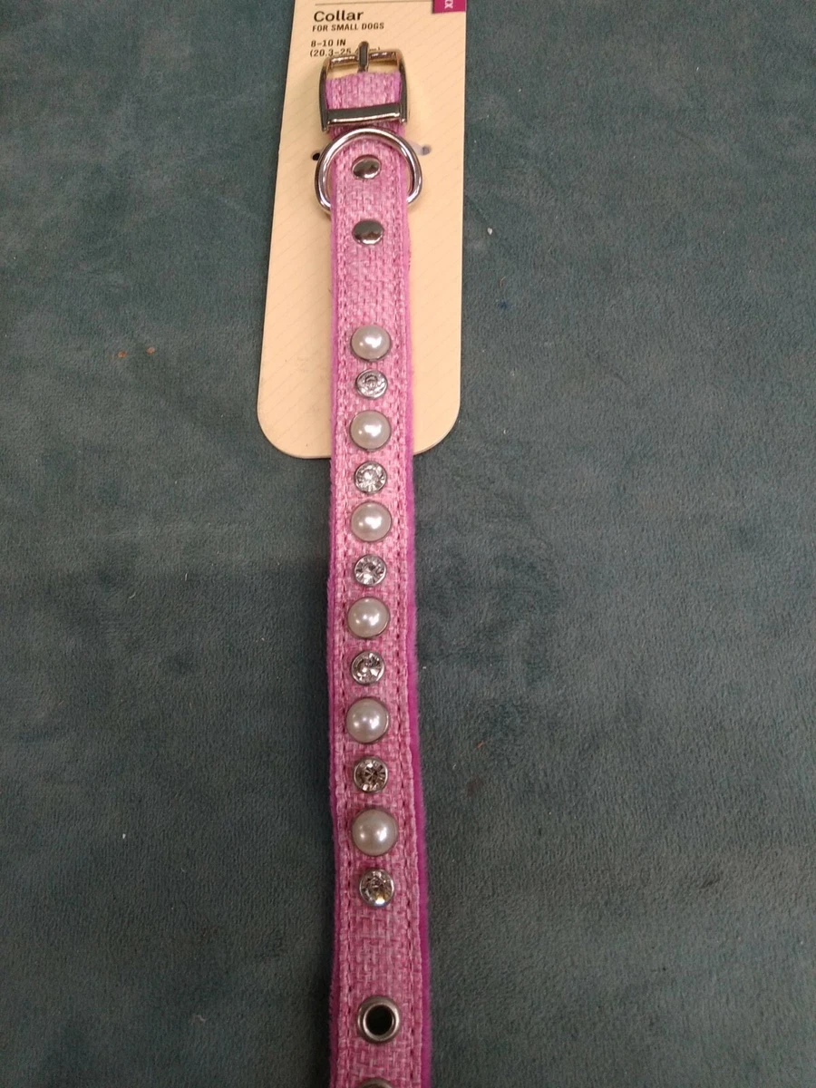 Pearl and Clear Jewel Breakaway Cat Collar Lavender Size 10