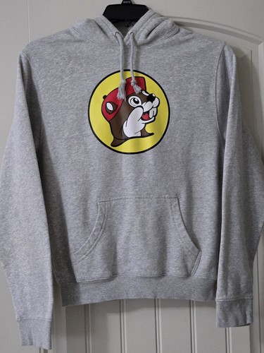 Felpa grigia con cappuccio Buc-ees logo pullover pile casual felpa turistica taglia small - Foto 2 di 14