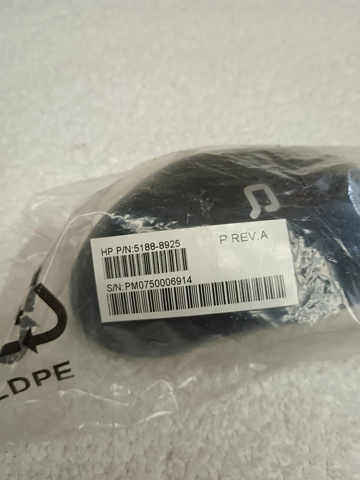 Genuine HP COMPAQ 5188-8925 PS/2   3-Button Scroll Mouse Black  Wired New - Image 2 of 4