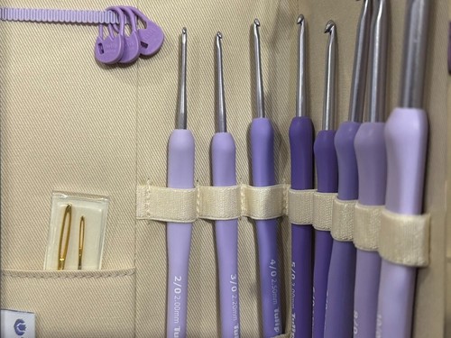 ETIMO Purple Cushion Grip Häkelnadel Set TEM-001 | Tulpenhäkelnadel Set Stricken - Bild 14 von 23