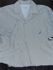 Nautica Men's Lounge Shirt Bay Spring Navy Short Sleeve Cotton Sleepwear Size M