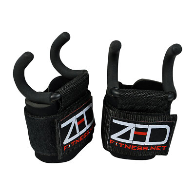 POWER WEIGHT LIFTING TRAINING GYM METAL HOOK GRIPS STRAPS WRIST SUPPORT NON SLIP