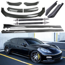 Front Bumper Lip Rear Splitter Spoiler Side Skirt Carbon Fiber For Porsche Pan