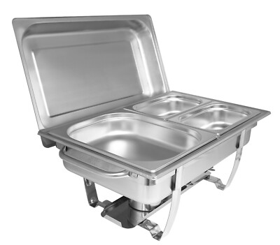 Chafing Dish Speisenwärmer  Warmhaltebehälter Wärmebehälter 1x1/2GN+2x1/4GN 