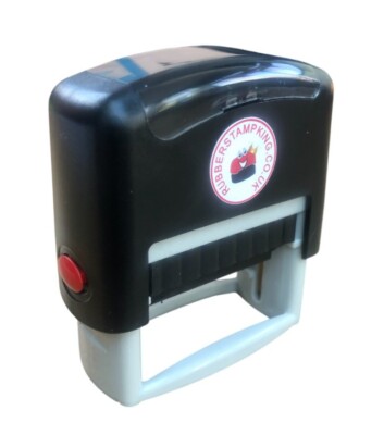 Taubenflügel Stempel personalisiert selbstfärbend sicher Wasserbasis Tinte Vogel ID 36x13mm