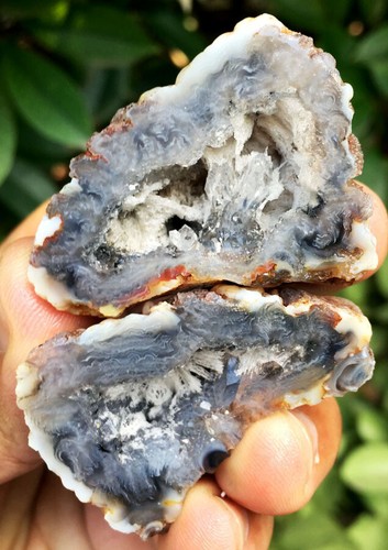 69g Un Par Boutique Natural Fantástica Geoda Cristal Ágata Espécimen Brasil ip1538 - Imagen 3 de 9