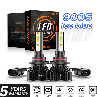 9005 LED Headlight Bulbs Conversion Kit blue High Beam Replace Halogen