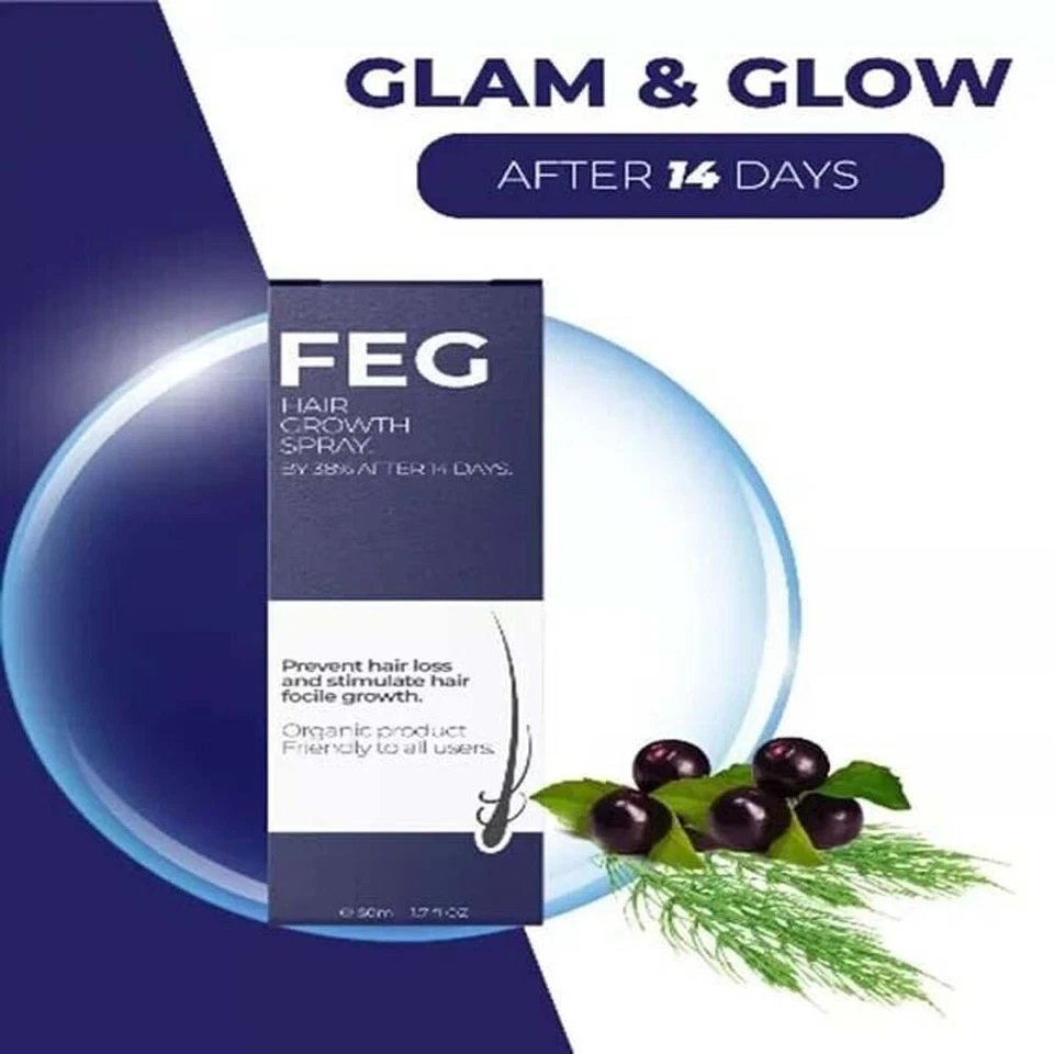 FEG Organic Anti Hair Loss Hair Growth Cure Oil For Thicker Long Hair - 50ml - Image 2 of 4